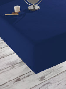 Fitted Sheet, Navy Blue