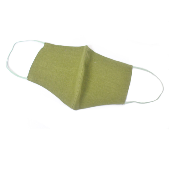 Mustard Face Mask, 100 % Pure Linen, Reusable, Breathable, Soft