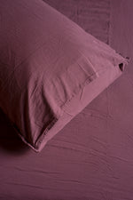 Stonewashed Cotton Bedding Set, Purple