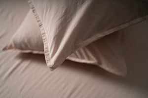 Stonewashed Cotton Bedding Set, Beige