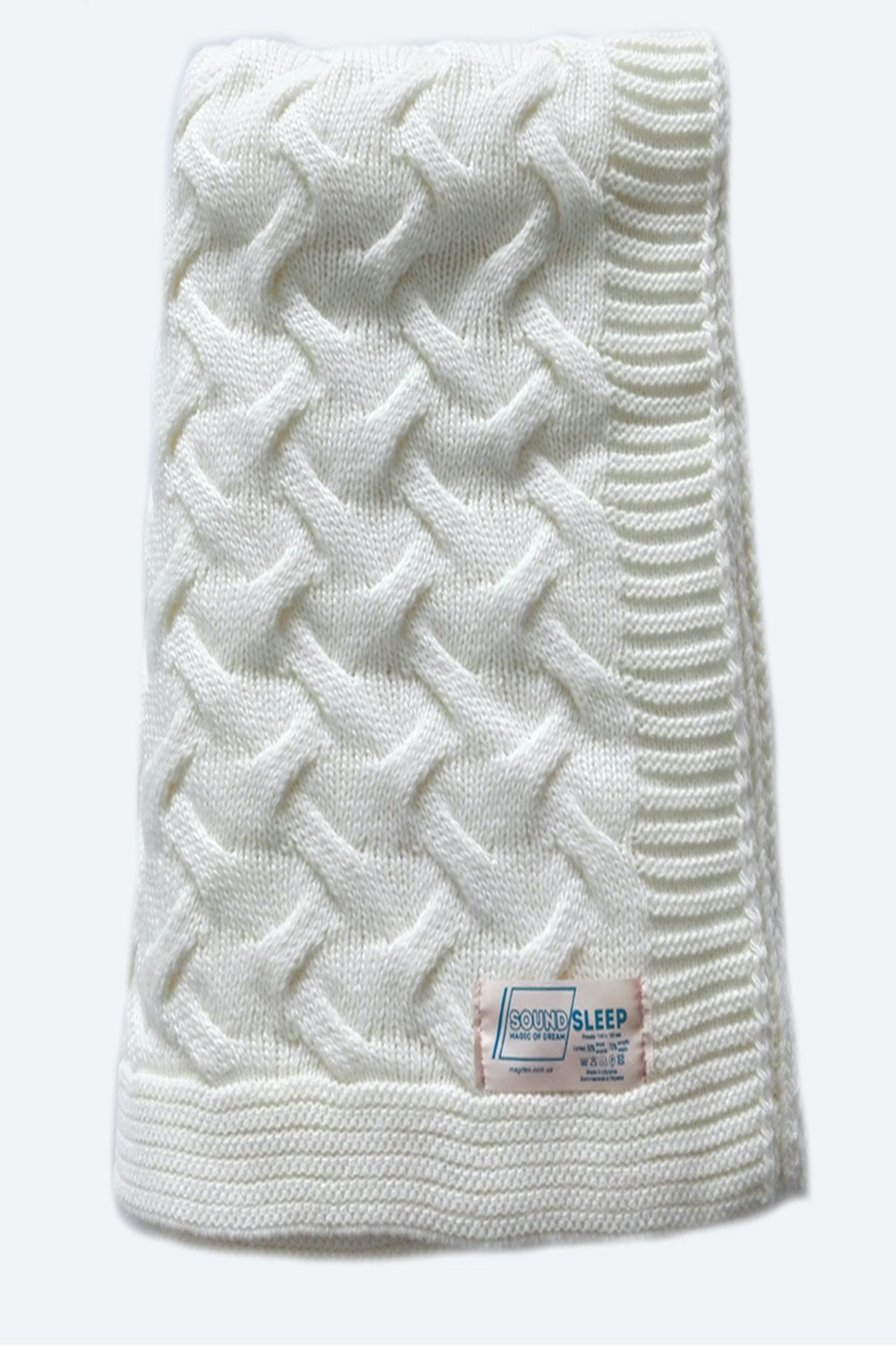 Milk White Blanket Throw, Varanaci