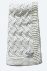 Milk White Blanket Throw, Varanaci