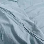 Stonewashed Cotton Duvet Cover Set, Mineral Blue