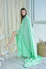Stonewashed Cotton Duvet Cover Set, Neo Mint