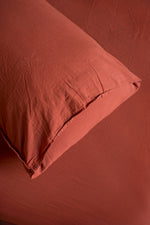 Cotton Pillow Case Set, Burnt Orange