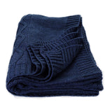 Navy Blue Throw Blanket Throw, Carmel