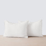 Stonewashed Linen Duvet Cover Set, White