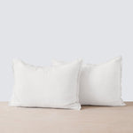 Linen Pillow Case Set, White