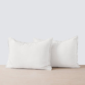 Stonewashed Linen Duvet Cover Set, White