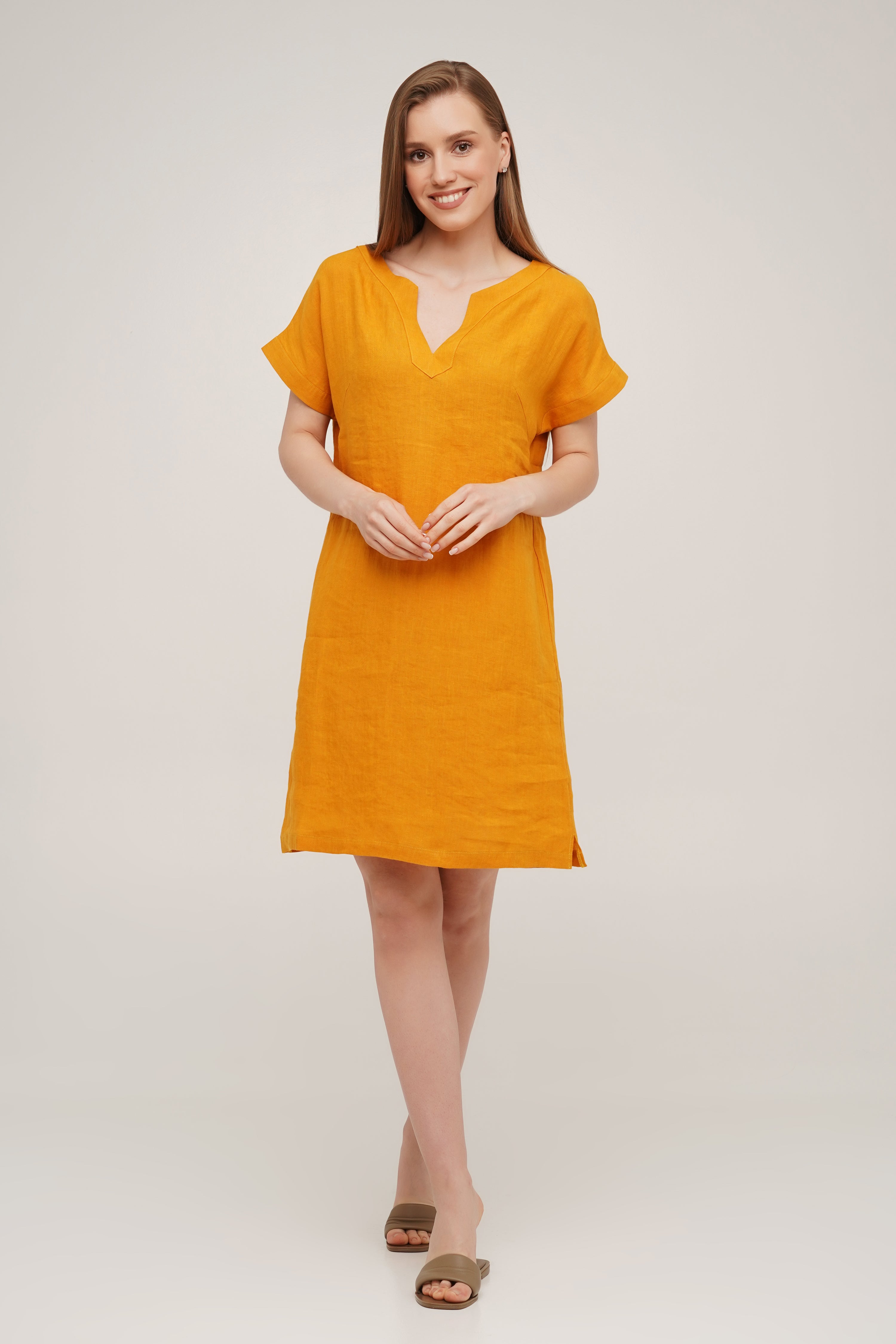 Linen Dress With Pockets