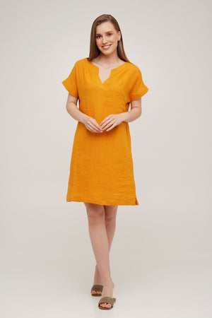 Linen Dress With Pockets