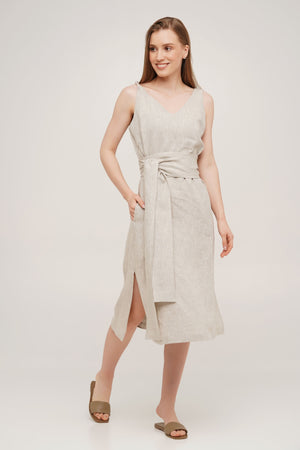 Linen Dress With Pockets