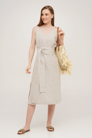 Linen Dress With Pockets