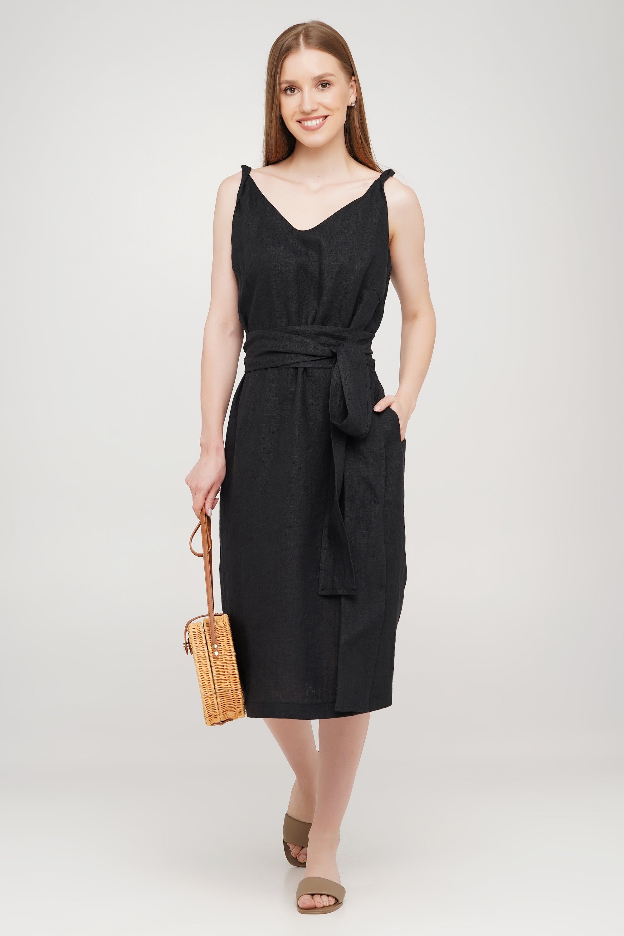 Linen Dress With Pockets