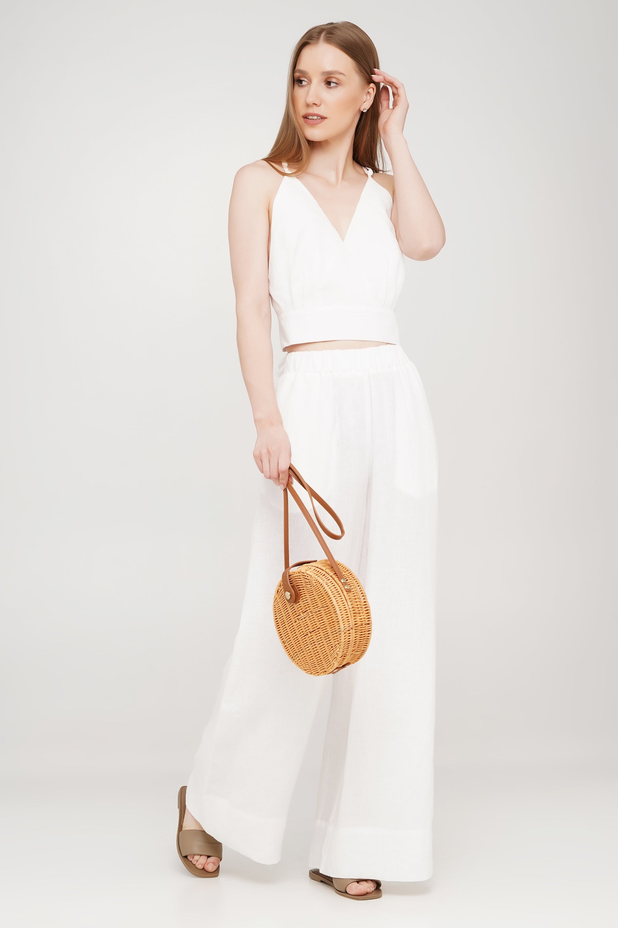Linen Crop Top
