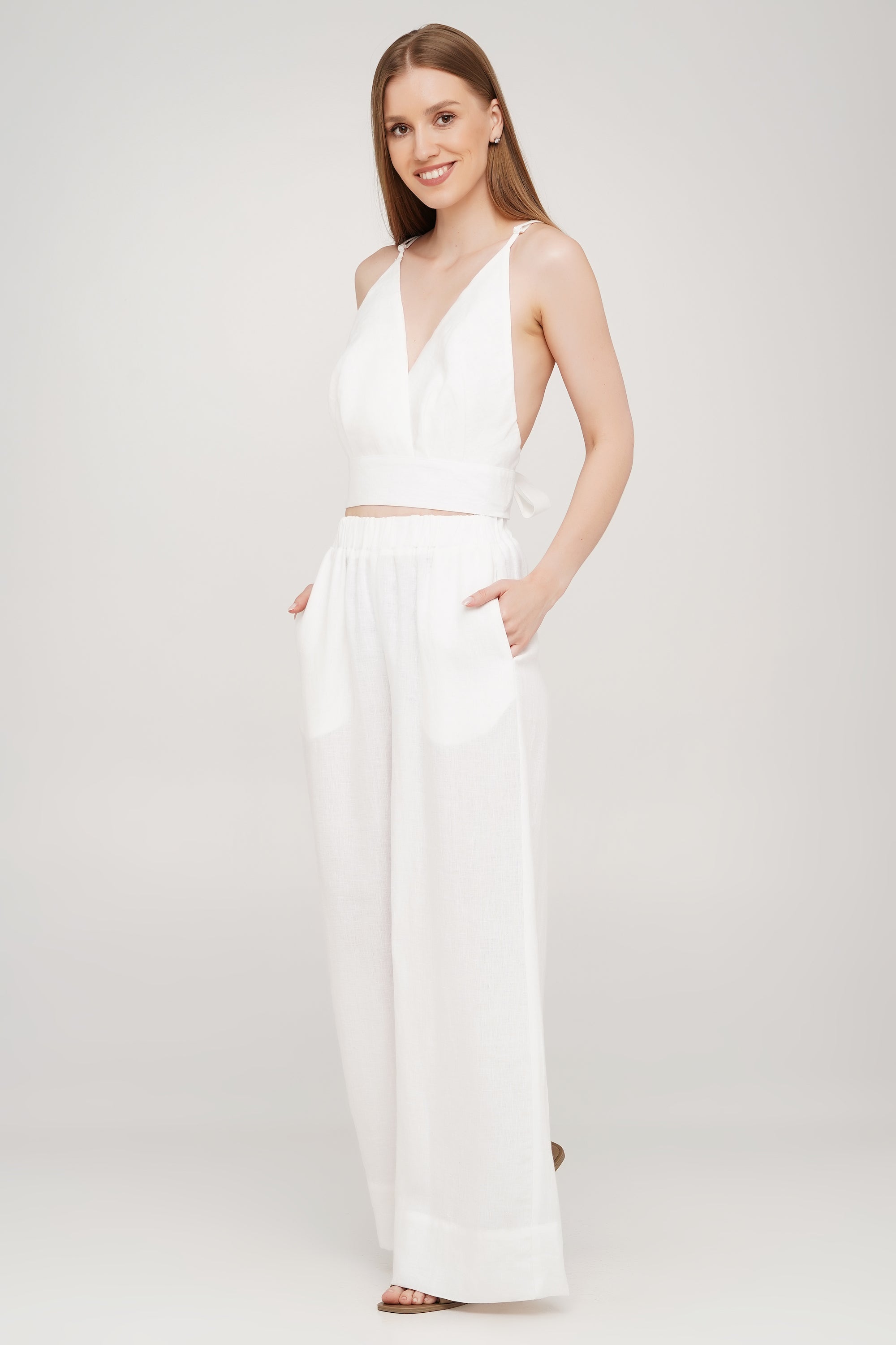 Linen Crop Top