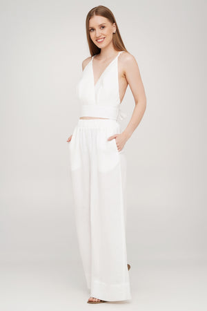 Linen Crop Top