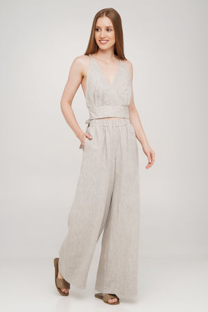 Linen Crop Top