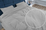 Stonewashed Cotton Bedding Set, Silver