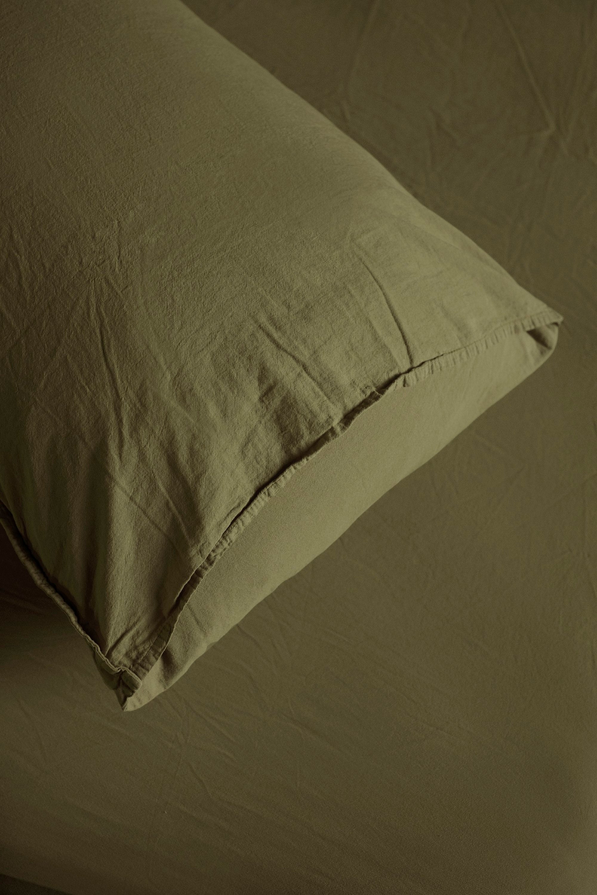 Cotton Pillow Case Set, Capulet Olive