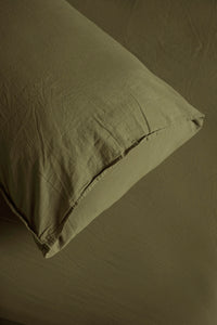 Cotton Pillow Case Set, Capulet Olive