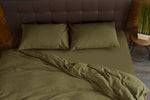 Stonewashed Cotton Bedding Set, Capulet Olive