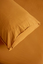 Cotton Pillow Case Set, Mustard