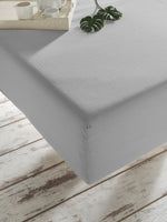 Stonewashed Cotton Bedding Set, Silver