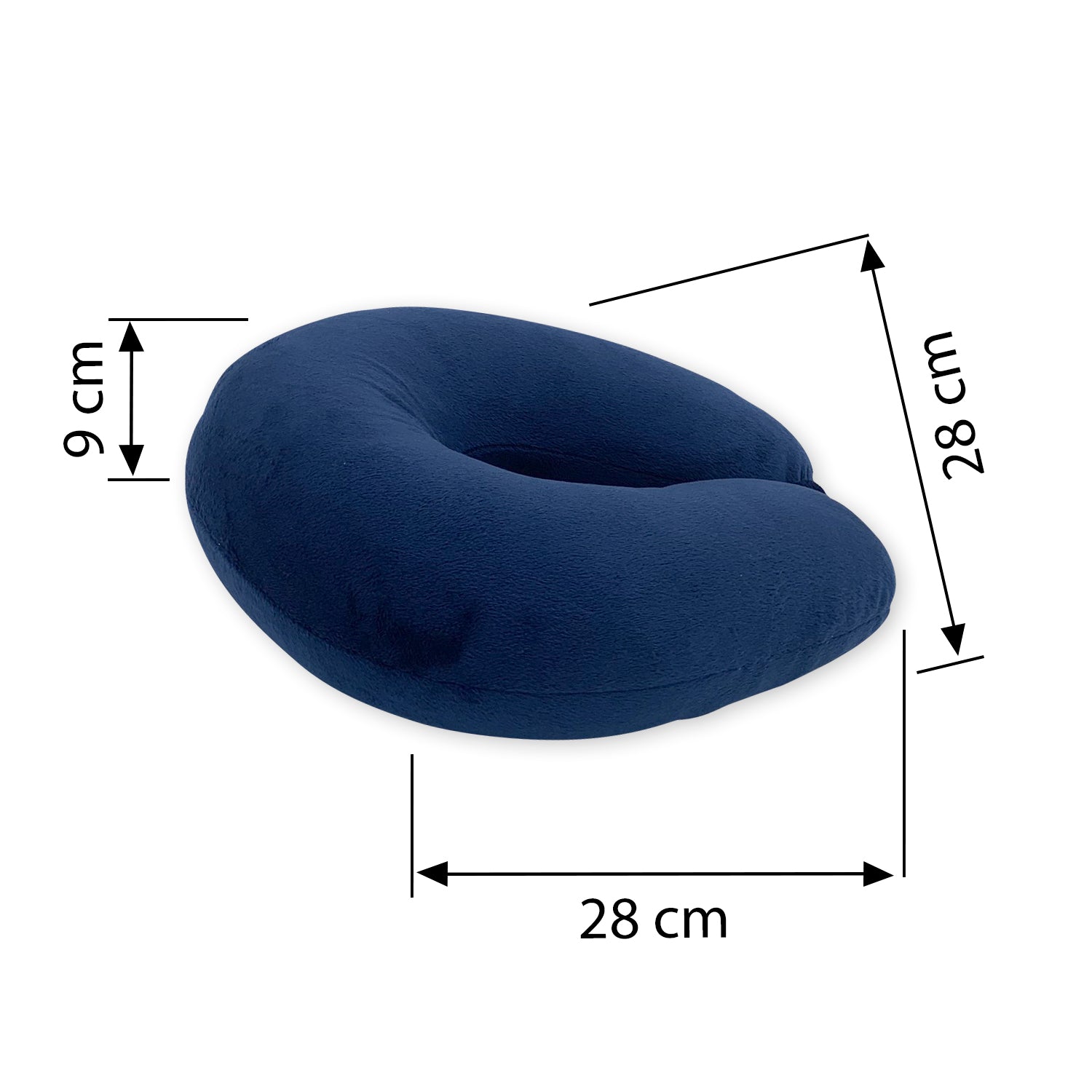 Microbeads Travel Pillow, Navy Blue