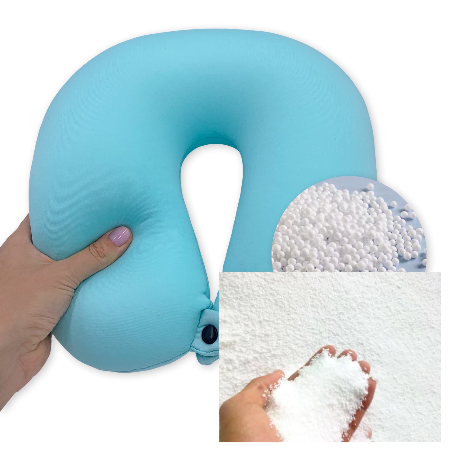Microbeads Travel Pillow, Light Mint
