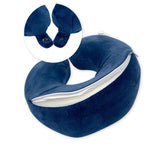Memory Foam Travel Pillow, Nave Blue