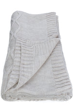 Light Grey Throw Blanket, Carmel