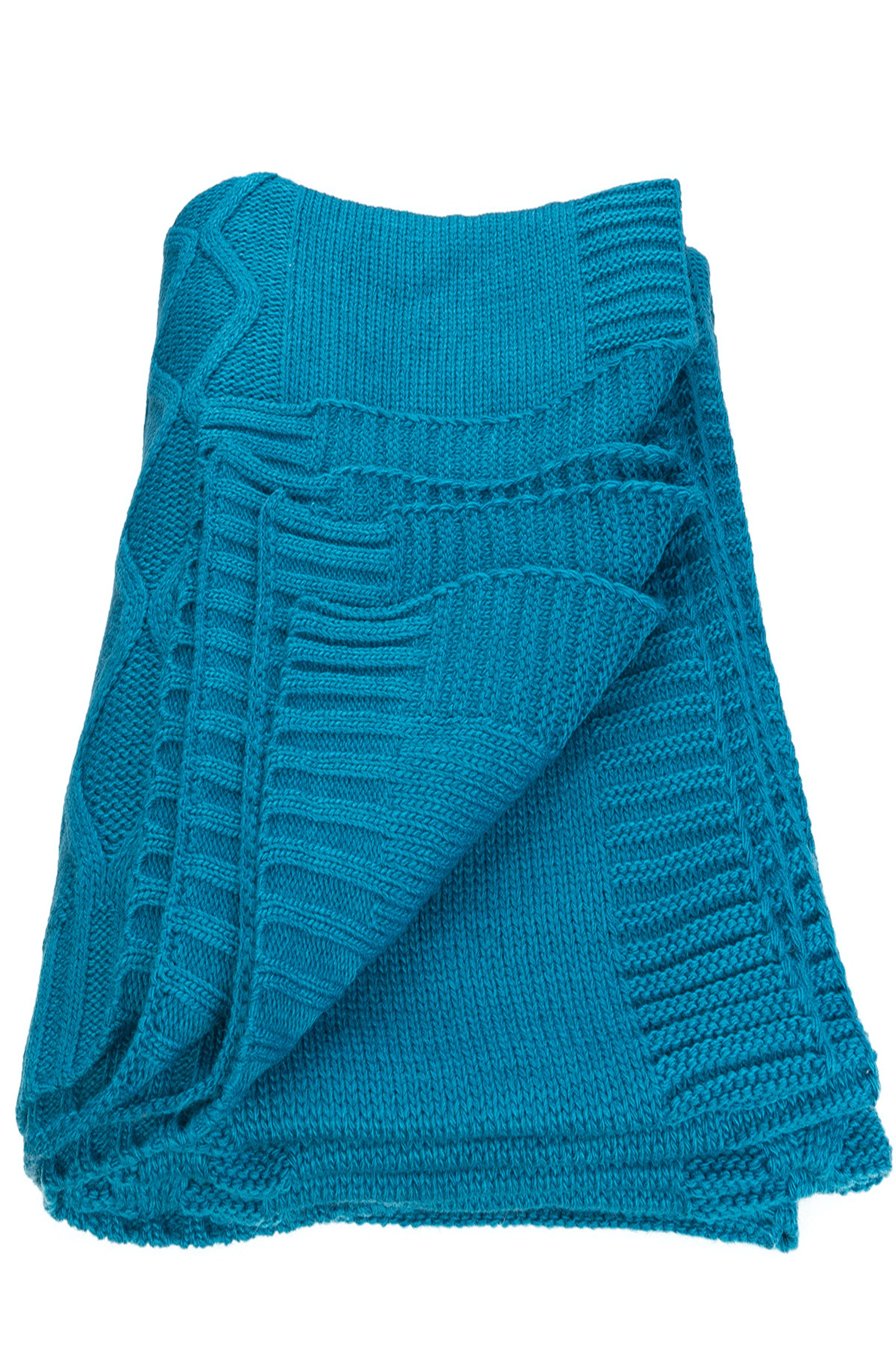 Sea Wave Throw Blanket Throw, Carmel