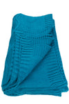 Sea Wave Throw Blanket Throw, Carmel