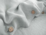 Stonewashed Linen Duvet Cover Set, Natural Flax Grey