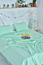Stonewashed Duvet Cover Set: 1 Duvet Cover + 2 Pillow cases, Rustic Bedding Set King, Queen, Double, Full - Bright Colours