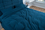 Stonewashed Cotton Bedding Set, Dress Blue