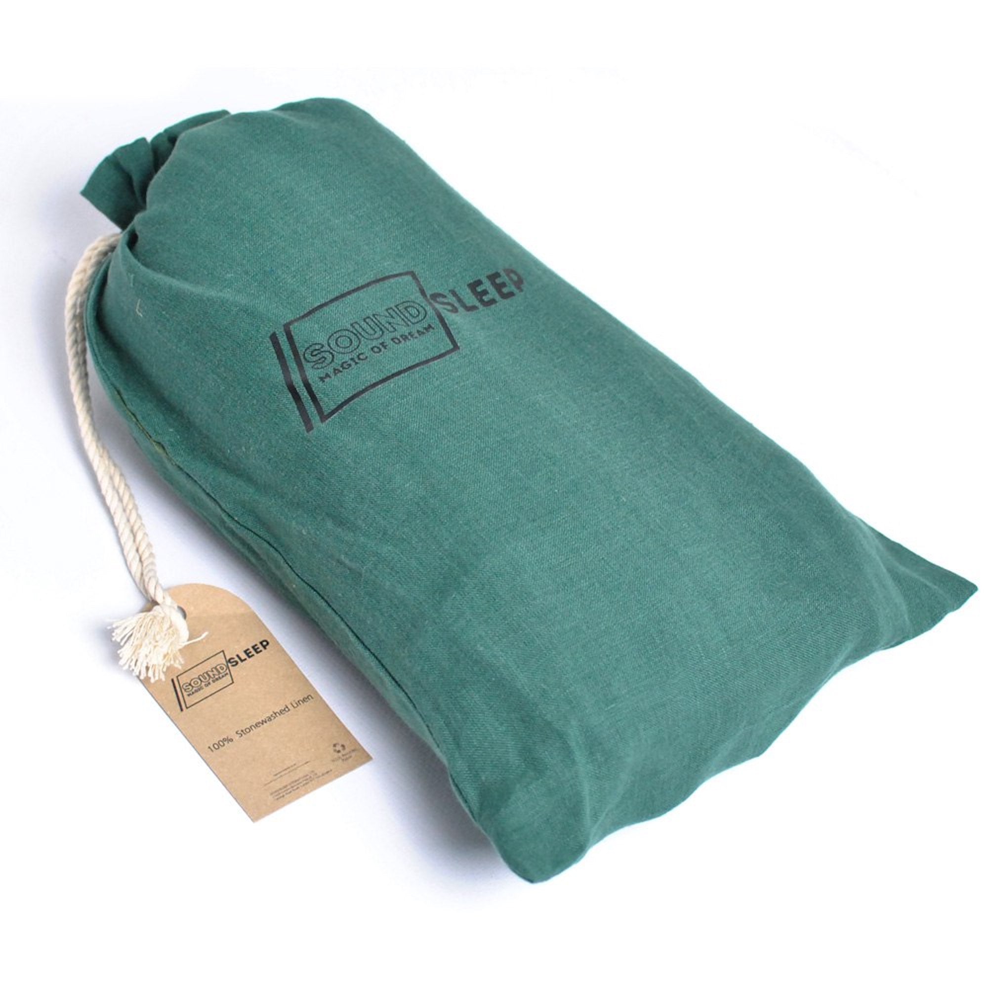 Linen Pillow Case Set, Dark Green