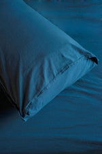 Stonewashed Cotton Bedding Set, Dress Blue