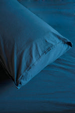 Stonewashed Cotton Bedding Set, Dress Blue