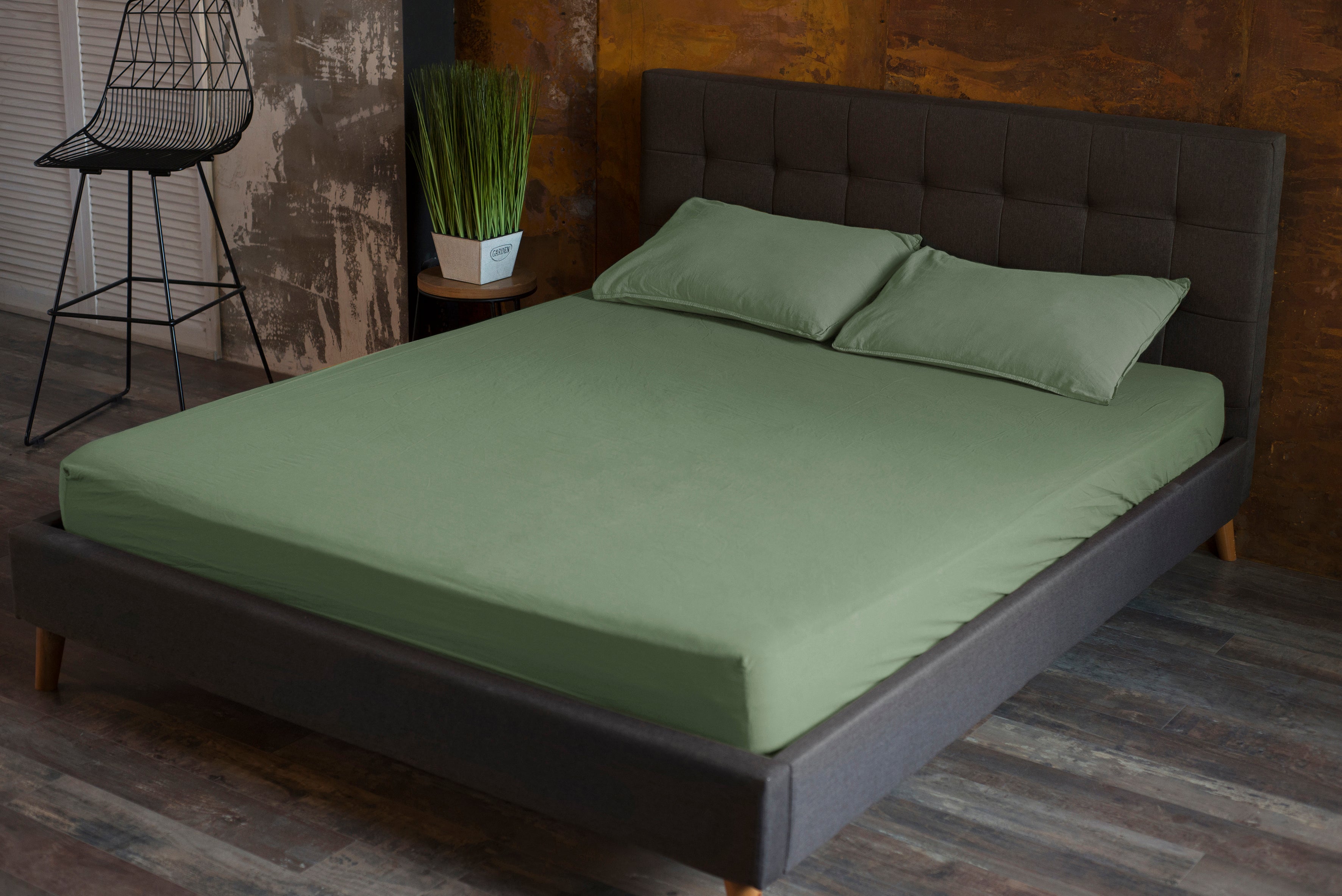 Cotton Pillow Case Set, Sage Green