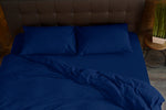 Stonewashed Cotton Bedding Set, Navy Blue