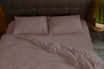 Stonewashed Cotton Duvet Cover Set, Dusty Rose