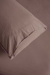 Cotton Pillow Case Set, Dusty Rose