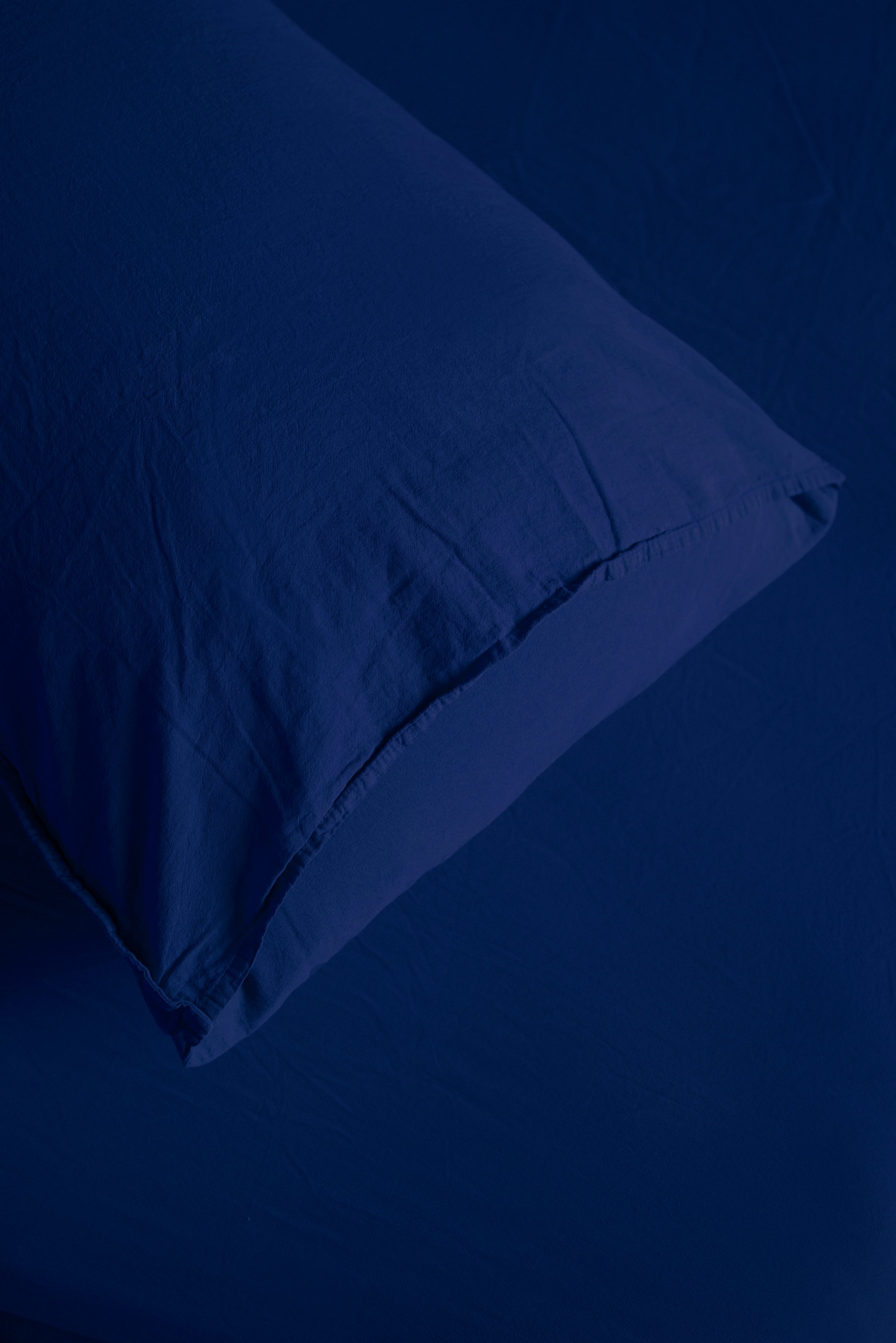Cotton Pillow Case Set, Navy Blue