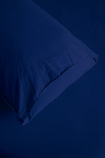 Cotton Pillow Case Set, Navy Blue