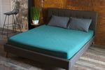 Cotton Fitted Sheet Set, Dark Green