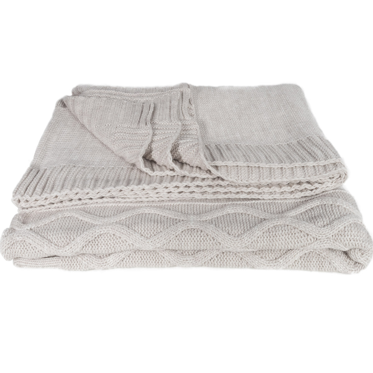 Light Grey Throw Blanket, Carmel