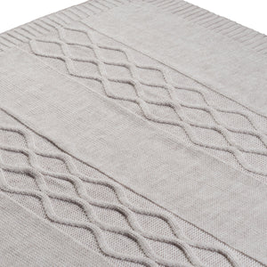 Light Grey Throw Blanket, Carmel