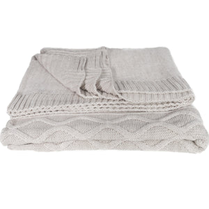 Light Grey Throw Blanket, Carmel